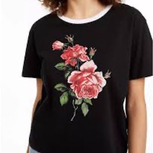 Rebellious One rose graphic tee!